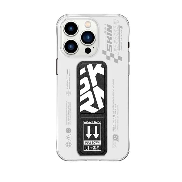 Skinarma Apex iPhone 15 Pro Max Cover With Grip Stand | Black Skinarma Apex iPhone 15 Pro Max Cover With Grip Stand | Black